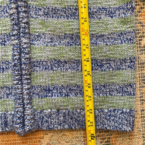 Woolrich Wool Blend Zip Up Cardigan Sweater Blue Green Pink Size M/L Jacket - Picture 8 of 9